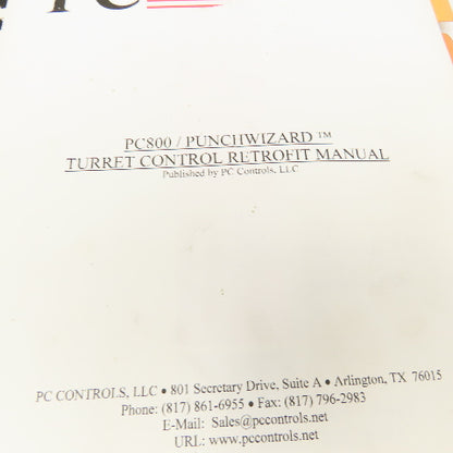 PC Controls PC800 Punch Wizard Turret Control Retrofit Manual
