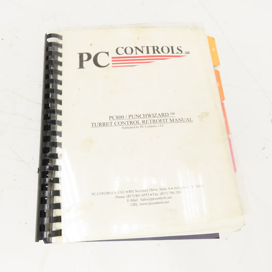 PC Controls PC800 Punch Wizard Turret Control Retrofit Manual