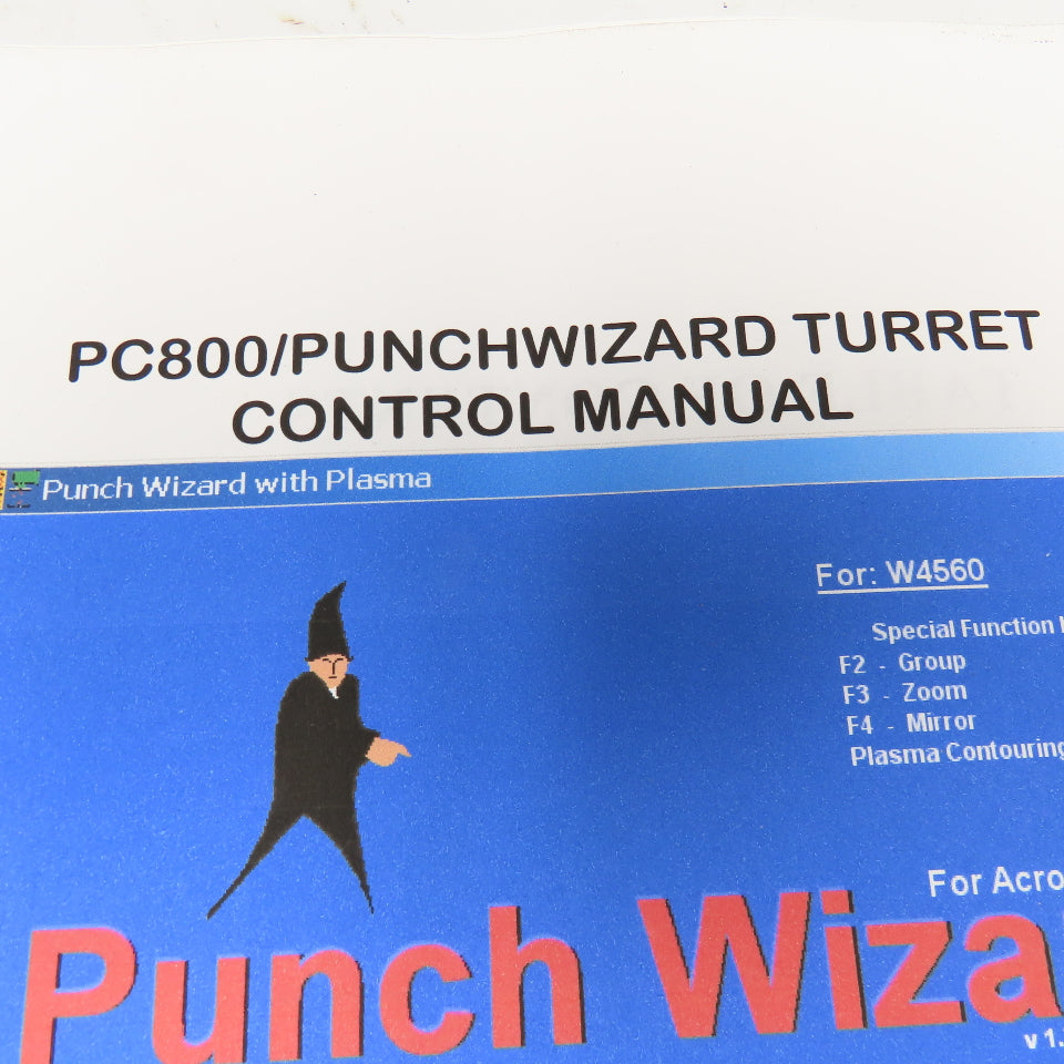 PC Controls PC800 Punch Wizard Turret Control Manual