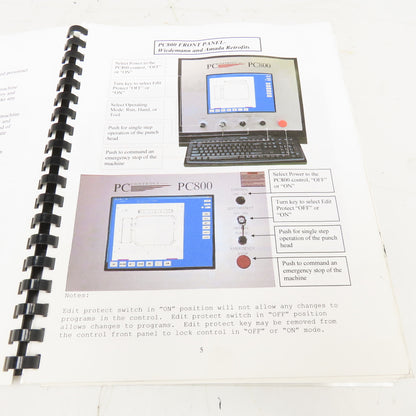 PC Controls PC800 Punch Wizard Turret Control Manual
