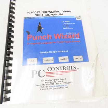 PC Controls PC800 Punch Wizard Turret Control Manual