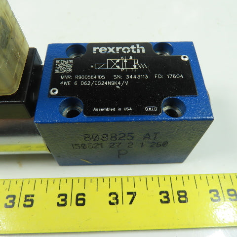 Rexroth 4WE 6 D62/EG24N9K4/V Hydraulic Directional Valve 350 Bar 24VDC Coil