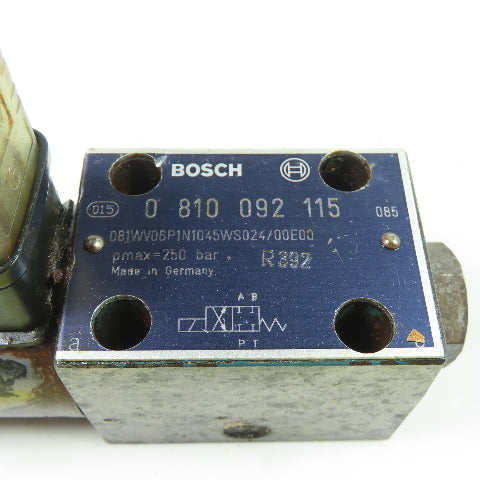 Bosch 0 810 092 115 081WV06P1N1045WS024/00E00 Hydraulic Directional Valve 250Bar