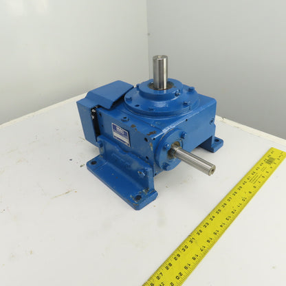 59:1 Ratio Right Angle Spiral Bevel Gearbox 1" x 1.5" Shafts