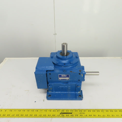 59:1 Ratio Right Angle Spiral Bevel Gearbox 1" x 1.5" Shafts