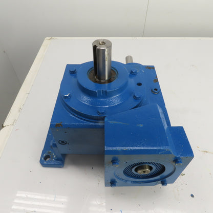 59:1 Ratio Right Angle Spiral Bevel Gearbox 1" x 1.5" Shafts