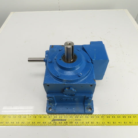 59:1 Ratio Right Angle Spiral Bevel Gearbox 1" x 1.5" Shafts