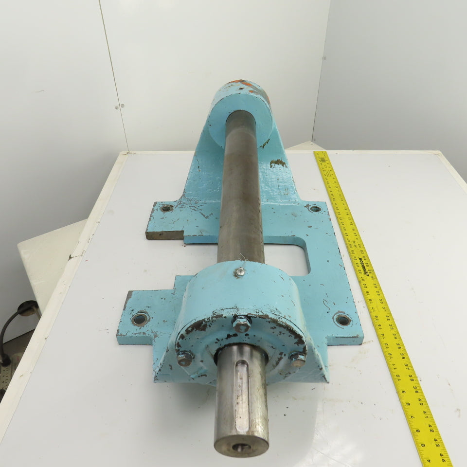 Heavy Duty Fixed Cast Iron Stand Take Up Roller Assembly 24-1/2" W x 3-1/4" OD