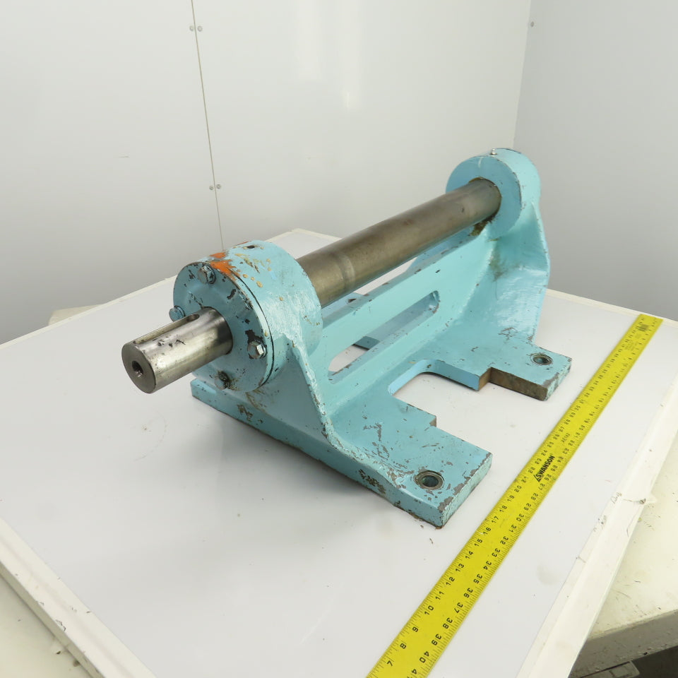Heavy Duty Fixed Cast Iron Stand Take Up Roller Assembly 24-1/2" W x 3-1/4" OD