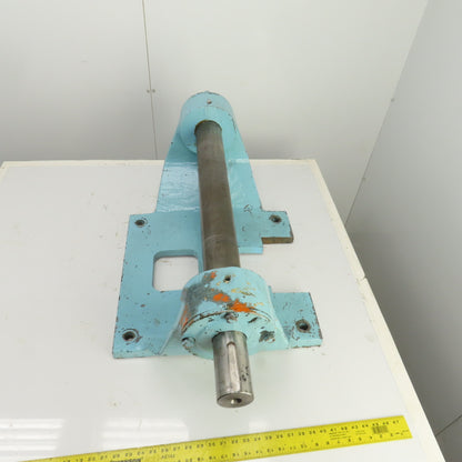 Heavy Duty Fixed Cast Iron Stand Take Up Roller Assembly 24-1/2" W x 3-1/4" OD