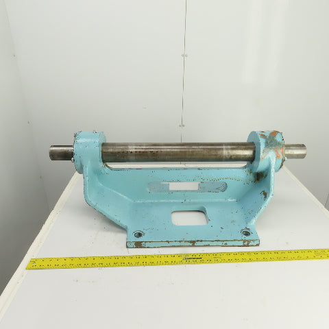 Heavy Duty Fixed Cast Iron Stand Take Up Roller Assembly 24-1/2" W x 3-1/4" OD