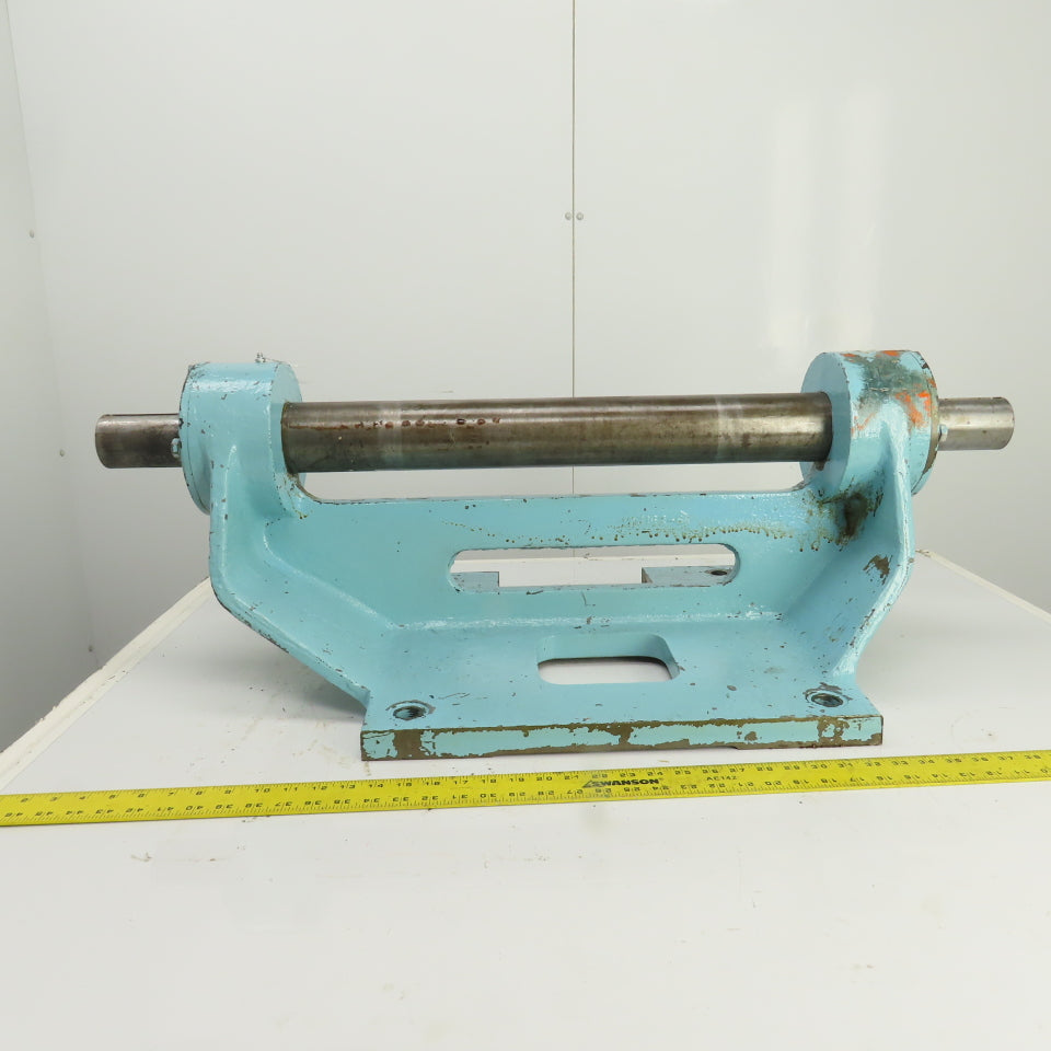 Heavy Duty Fixed Cast Iron Stand Take Up Roller Assembly 24-1/2" W x 3-1/4" OD