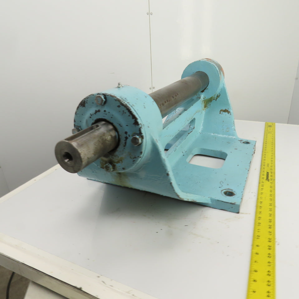 Heavy Duty Fixed Cast Iron Stand Take Up Roller Assembly 24-1/2" W x 3-1/4" OD