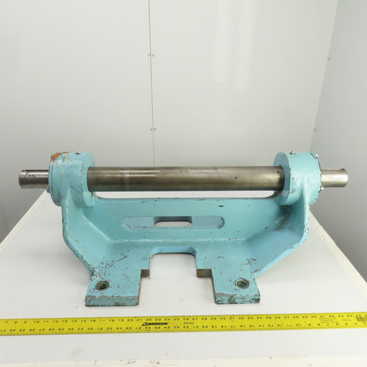 Heavy Duty Fixed Cast Iron Stand Take Up Roller Assembly 24-1/2" W x 3-1/4" OD