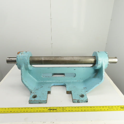 Heavy Duty Fixed Cast Iron Stand Take Up Roller Assembly 24-1/2" W x 3-1/4" OD