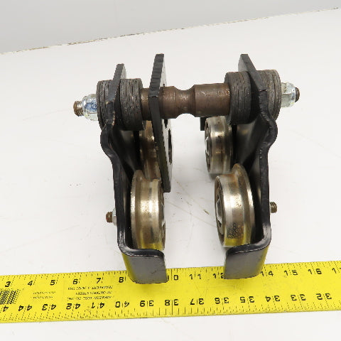 Dayton 2Z615B 1/2 Ton Capacity Push Pull Hoist Trolley 2-1/4"-5" Flange