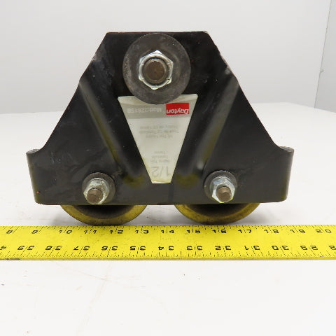 Dayton 2Z615B 1/2 Ton Capacity Push Pull Hoist Trolley 2-1/4"-5" Flange