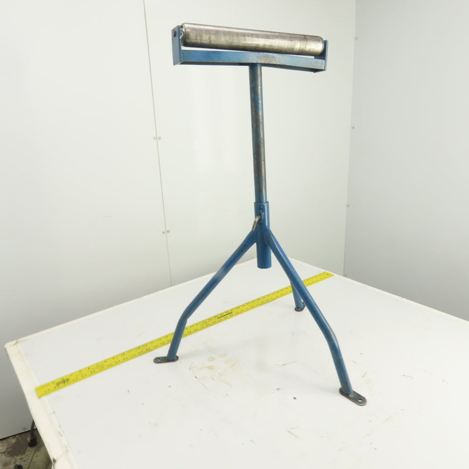 15" Wide Steel Saw Cut Off Support Roller Stand Adjustable Height 22" To 36"