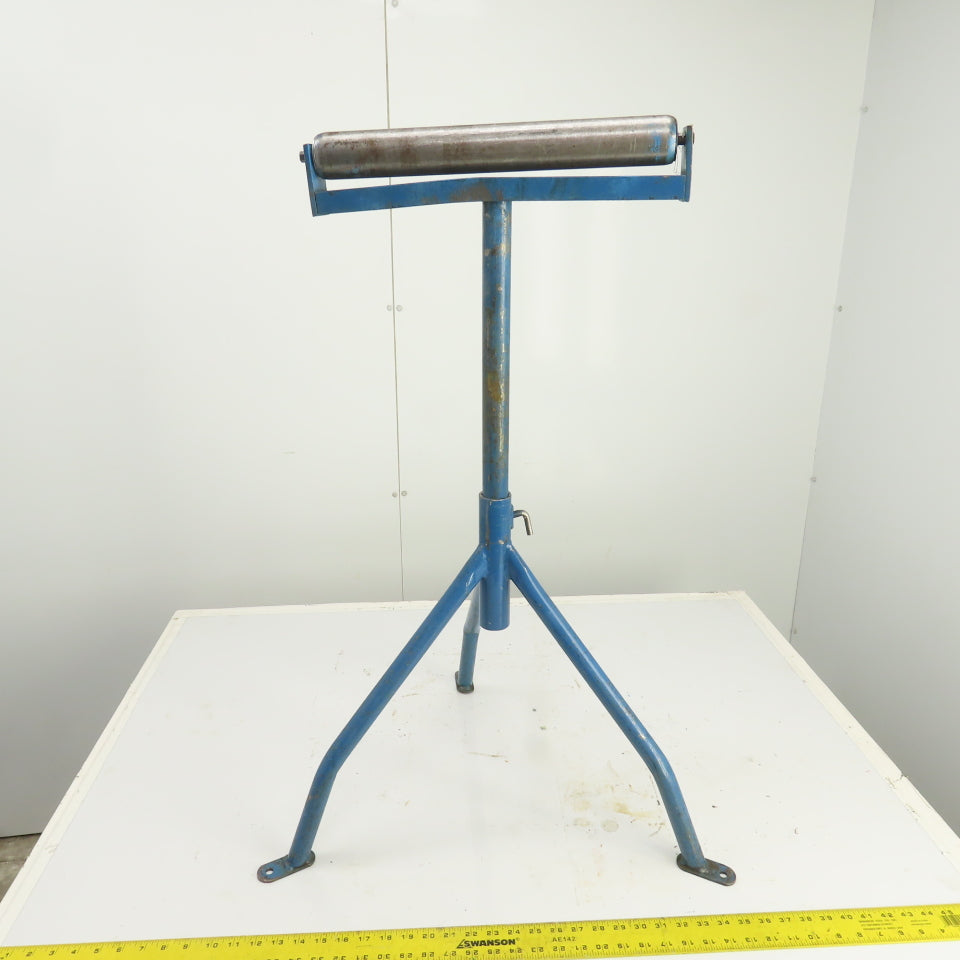 15" Wide Steel Saw Cut Off Support Roller Stand Adjustable Height 22" To 36"