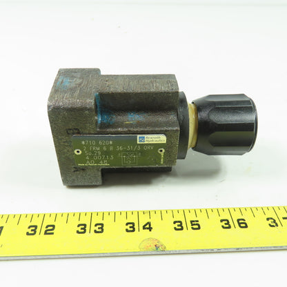 Rexroth 2 FRM 6 B 36-31/3 QRV Hydraulic Flow Control Valve Broken Key In Keyhole