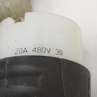 Pass & Seymour L1620C 20A 480V 3 Pole W/ Ground Turnlok Female Plug Lot Of 2
