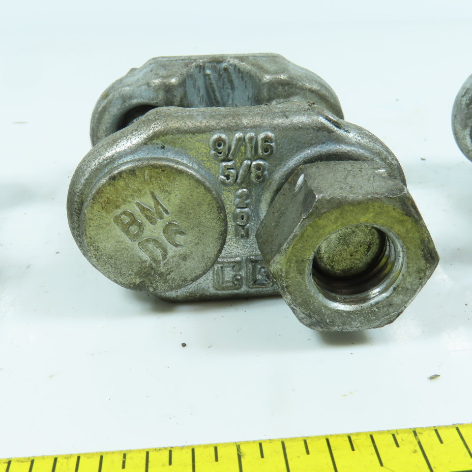 Crosby BMD6 9/16" - 5/8" Galvanized Fist-Grip Wire Rope Clip Lot Of 3