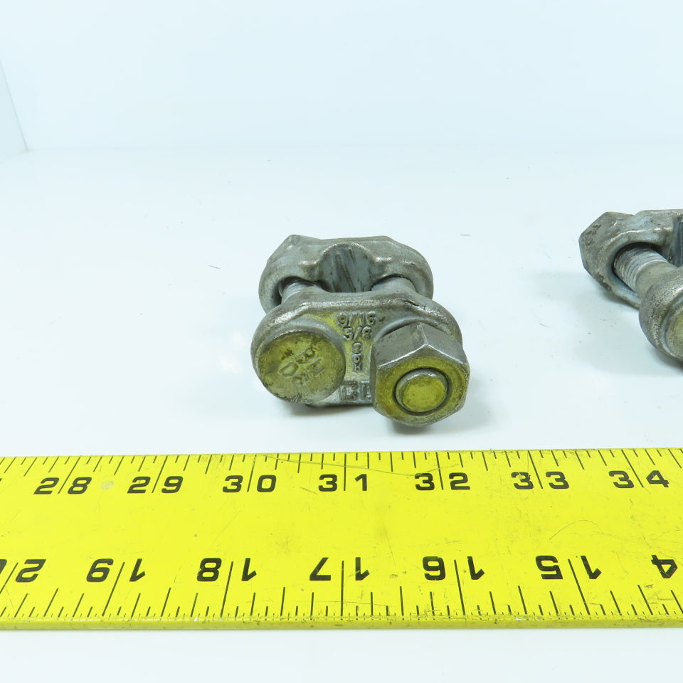 Crosby BMD6 9/16" - 5/8" Galvanized Fist-Grip Wire Rope Clip Lot Of 3