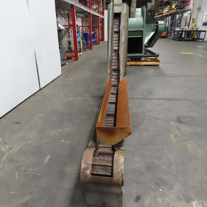 6" x 10' Incline Chip Conveyor 19FPM 230/460V 1/3Hp 59" Discharge
