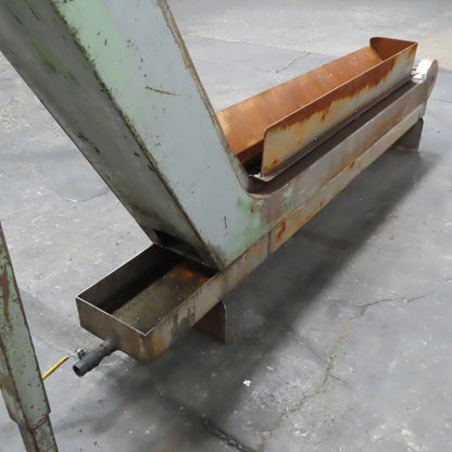 6" x 10' Incline Chip Conveyor 19FPM 230/460V 1/3Hp 59" Discharge