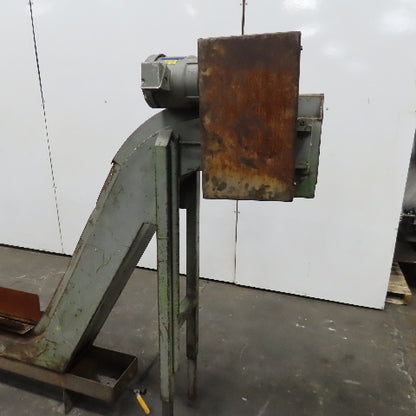 6" x 10' Incline Chip Conveyor 19FPM 230/460V 1/3Hp 59" Discharge