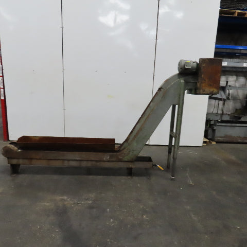 6" x 10' Incline Chip Conveyor 19FPM 230/460V 1/3Hp 59" Discharge