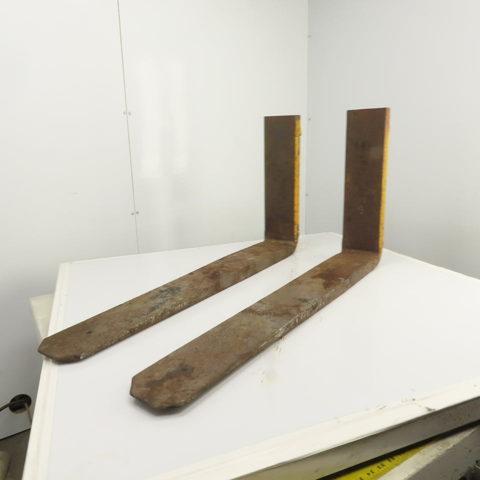 Class 2 II Carriage Tapered Forklift Forks 40" x 5-1/2" W/Locks Set Of 2
