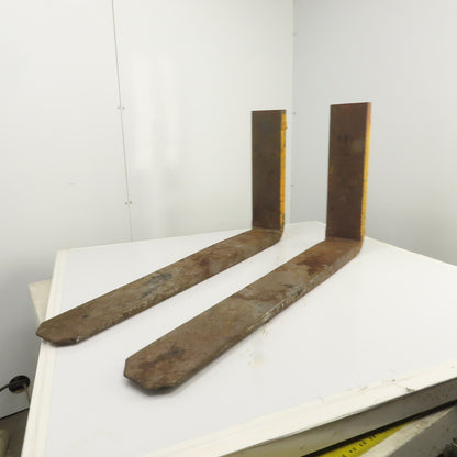 Class 2 II Carriage Tapered Forklift Forks 40" x 5-1/2" W/Locks Set Of 2