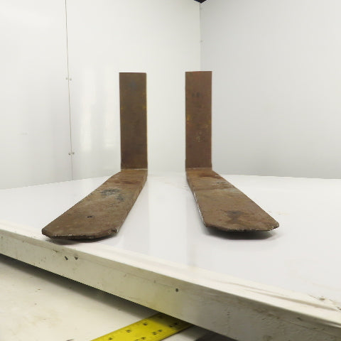Class 2 II Carriage Tapered Forklift Forks 40" x 5-1/2" W/Locks Set Of 2