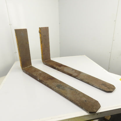 Class 2 II Carriage Tapered Forklift Forks 40" x 5-1/2" W/Locks Set Of 2