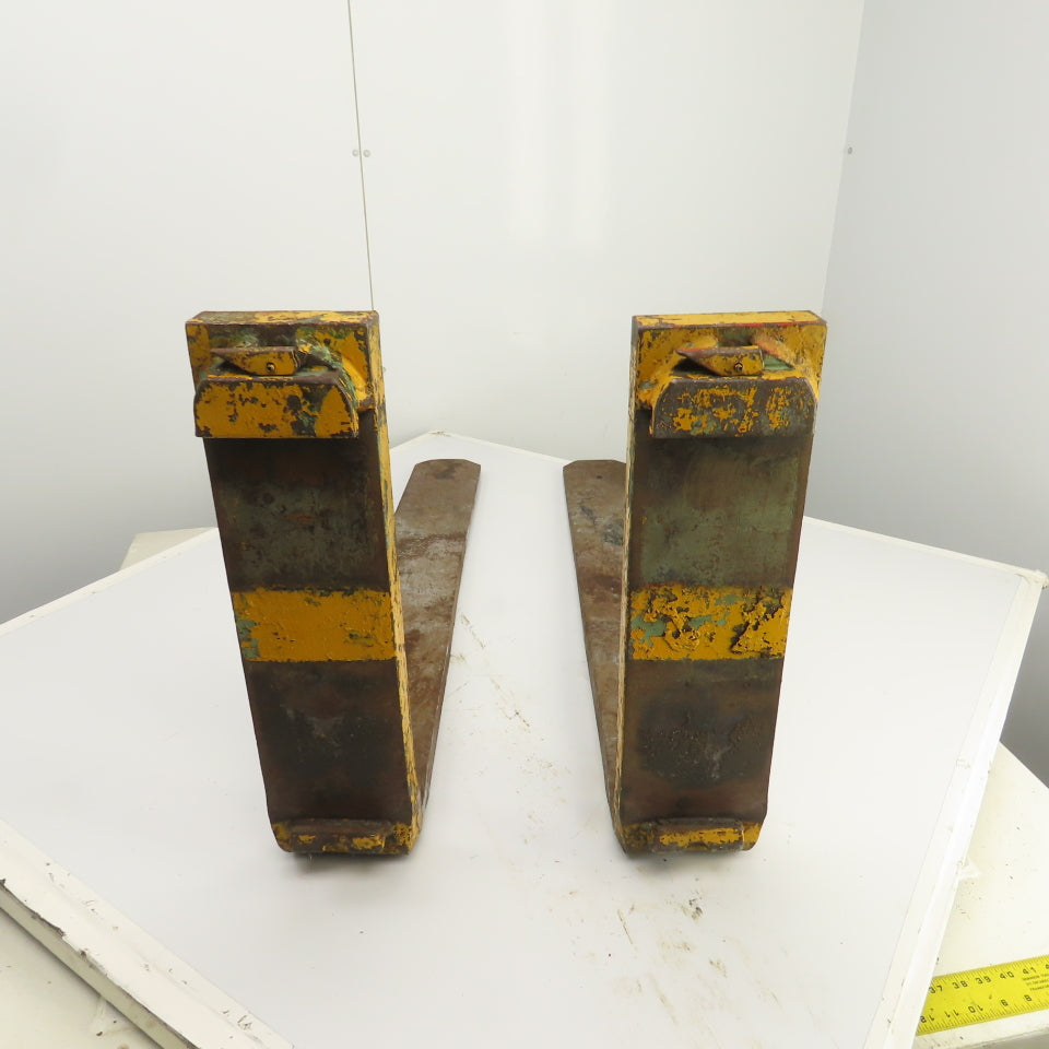 Class 2 II Carriage Tapered Forklift Forks 40" x 5-1/2" W/Locks Set Of 2