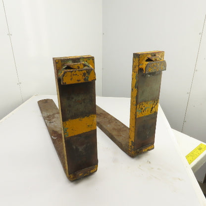 Class 2 II Carriage Tapered Forklift Forks 40" x 5-1/2" W/Locks Set Of 2