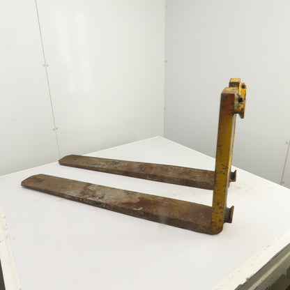 Class 2 II Carriage Tapered Forklift Forks 40" x 5-1/2" W/Locks Set Of 2