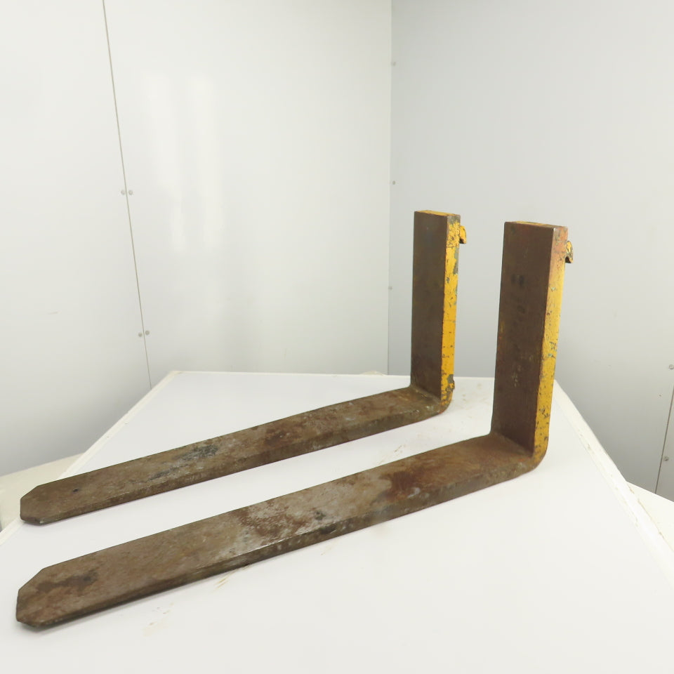 Class 2 II Carriage Tapered Forklift Forks 40" x 5-1/2" W/Locks Set Of 2