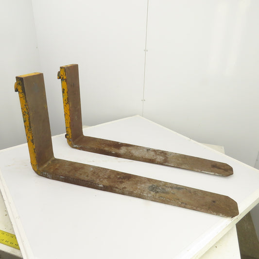 Class 2 II Carriage Tapered Forklift Forks 40" x 5-1/2" W/Locks Set Of 2