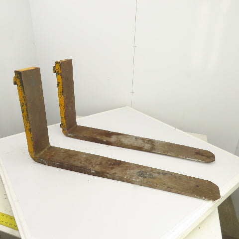 Class 2 II Carriage Tapered Forklift Forks 40" x 5-1/2" W/Locks Set Of 2