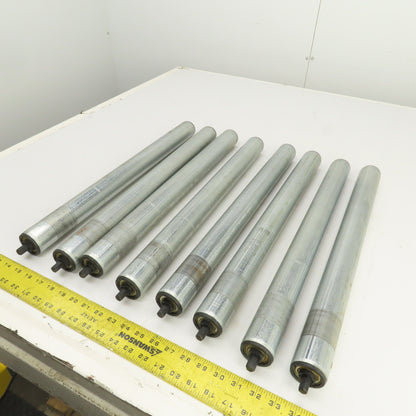 Dematic S3453 HQ 1.900 OD 22"BF 23-3/8" OAL Gravity Conveyor Roller Lot Of 8