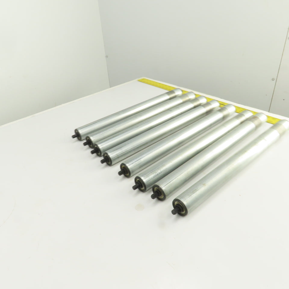 Dematic S3453 HQ 1.900 OD 22"BF 23-3/8" OAL Gravity Conveyor Roller Lot Of 8