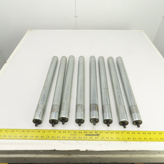 Dematic S3453 HQ 1.900 OD 22"BF 23-3/8" OAL Gravity Conveyor Roller Lot Of 8