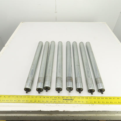 Dematic S3453 HQ 1.900 OD 22"BF 23-3/8" OAL Gravity Conveyor Roller Lot Of 8