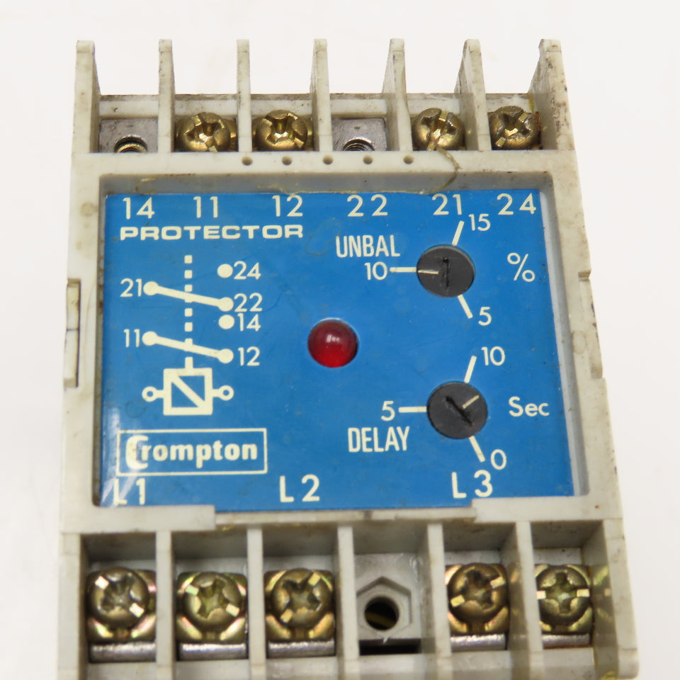 Crompton 252-PSFUV-2 Protector Trip Relay 240V 60Hz Deenergize On Trip