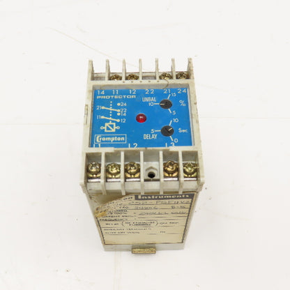 Crompton 252-PSFUV-2 Protector Trip Relay 240V 60Hz Deenergize On Trip