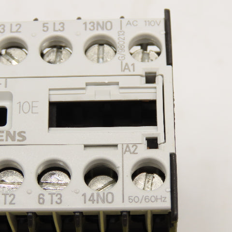 Siemens 3TF2010-0AG2 Size 00 3 Pole Contactor 1NO 600V 5Hp 110V Coil