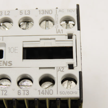 Siemens 3TF2010-0AG2 Size 00 3 Pole Contactor 1NO 600V 5Hp 110V Coil