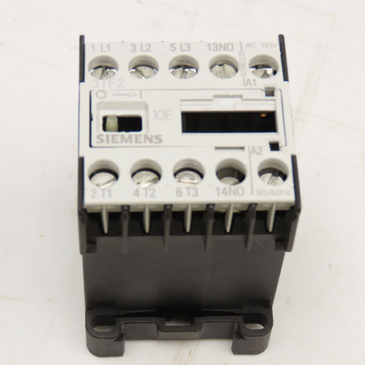 Siemens 3TF2010-0AG2 Size 00 3 Pole Contactor 1NO 600V 5Hp 110V Coil